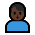 🙎🏿‍♂️ man pouting: dark skin tone display on Windows